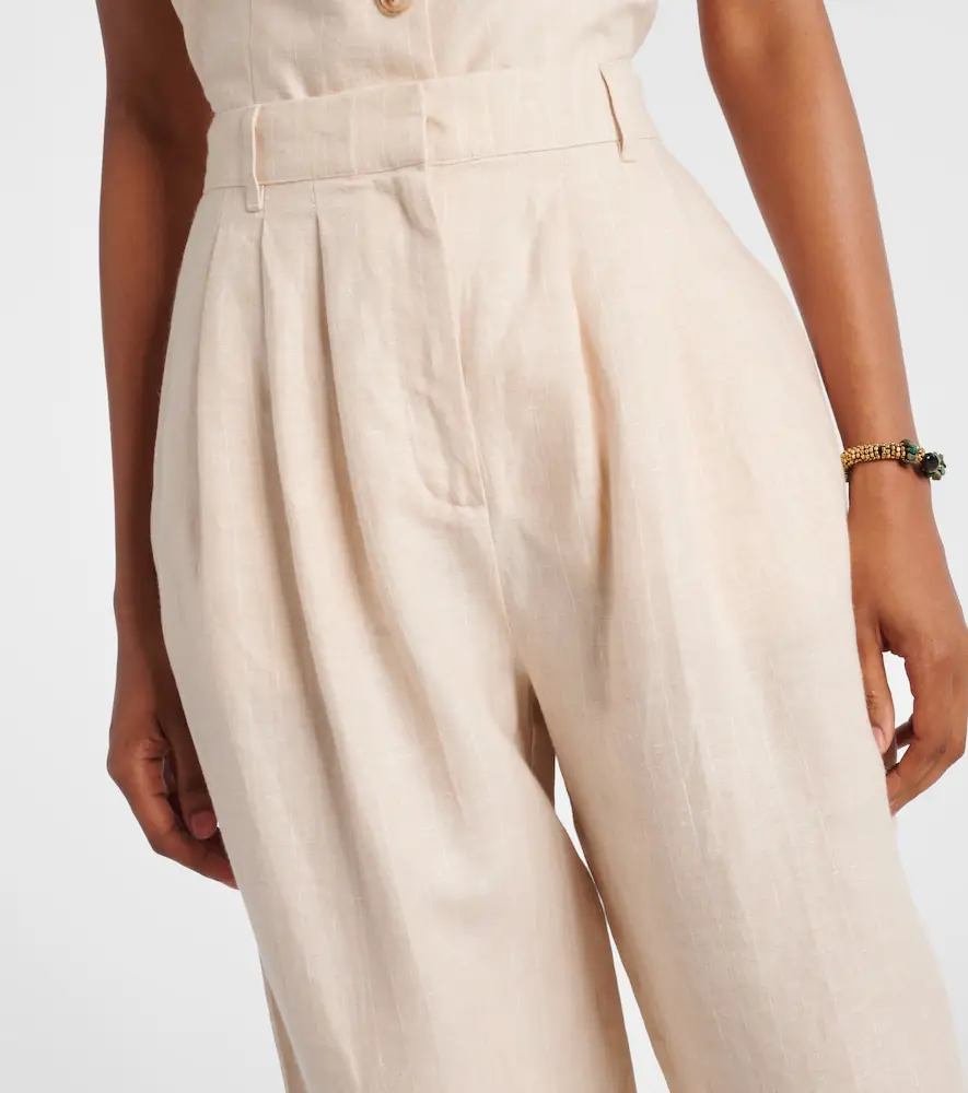 Posse Lucille pinstripe linen barrel-leg pants | Thumbnail 3 Posse Lucille pinstripe linen barrel-leg pants | Thumbnail 3