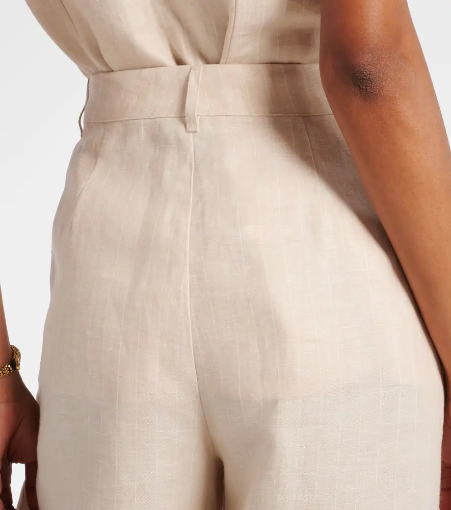 Posse Lucille pinstripe linen barrel-leg pants | Thumbnail 4 Posse Lucille pinstripe linen barrel-leg pants | Thumbnail 4