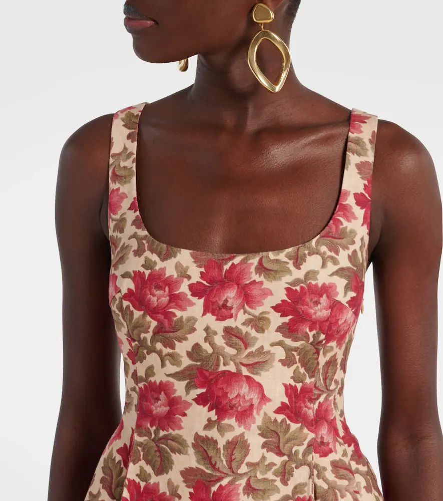 Posse Rosalie floral linen top | Thumbnail 4
