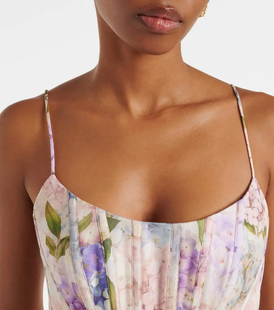 Zimmermann Dawning floral silk and linen corset dress | Thumbnail 3 Zimmermann Dawning floral silk and linen corset dress | Thumbnail 3