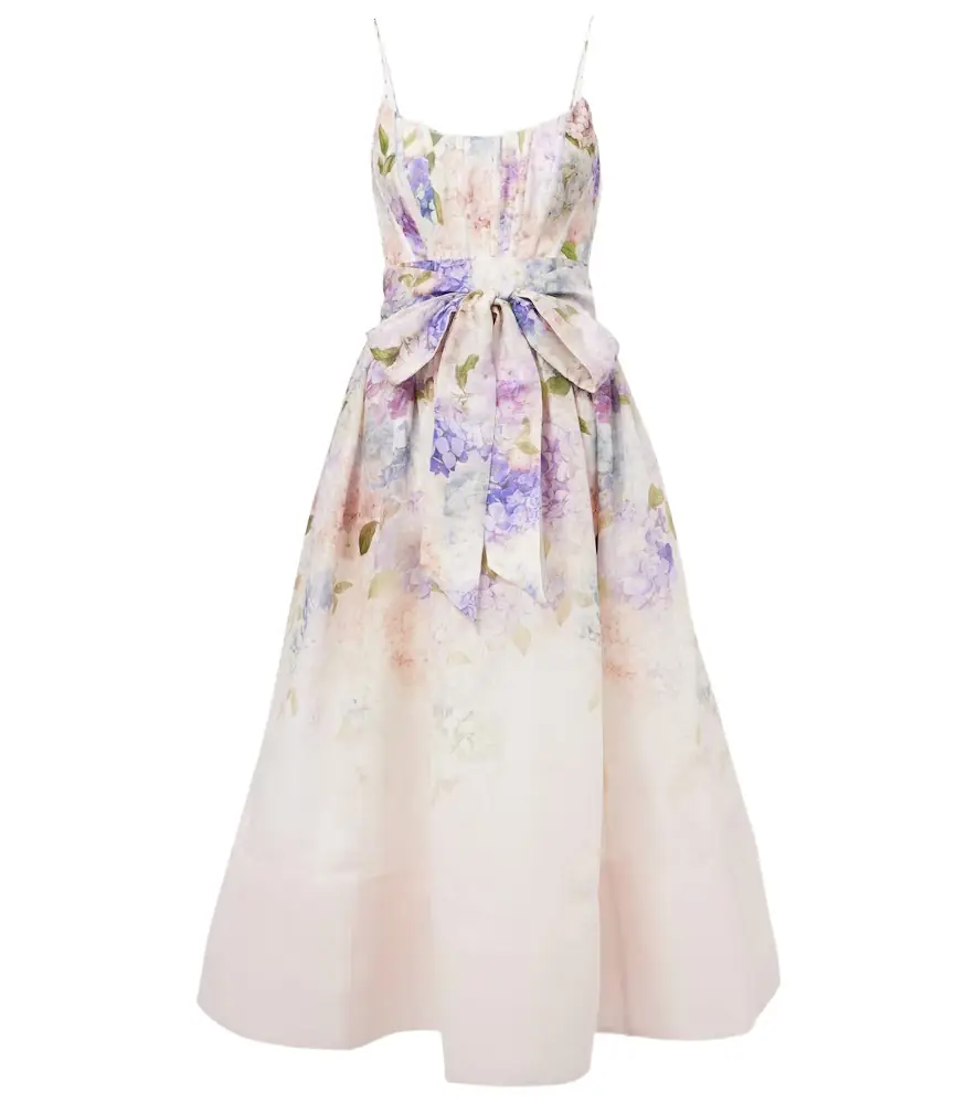Zimmermann Dawning floral silk and linen corset dress | Image 1 Zimmermann Dawning floral silk and linen corset dress | Image 1