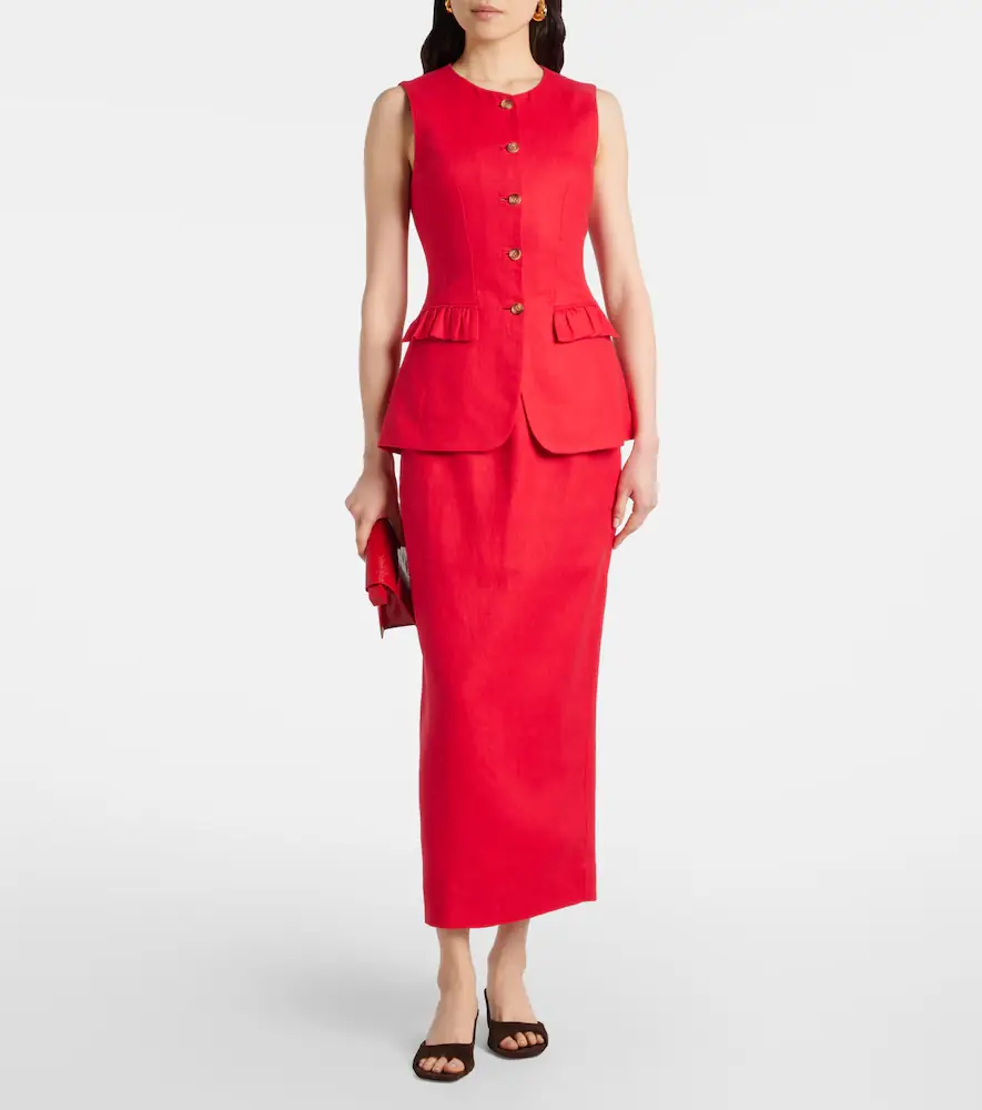 Posse Bonnie linen pencil skirt | Thumbnail 3 Posse Bonnie linen pencil skirt | Thumbnail 3