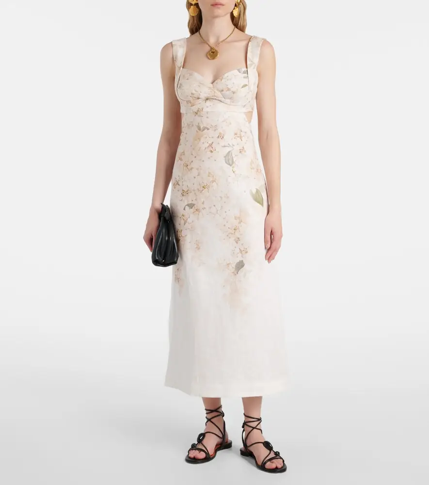 Zimmermann Balance floral linen midi dress | Thumbnail 6