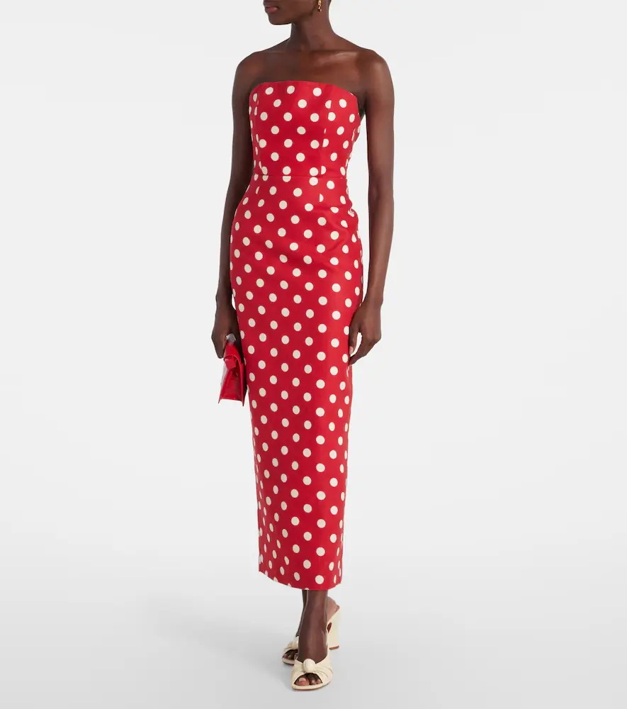 Posse Romeo polka-dot linen maxi dress | Thumbnail 2