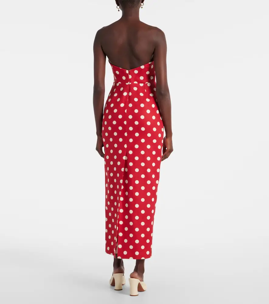 Posse Romeo polka-dot linen maxi dress | Thumbnail 5