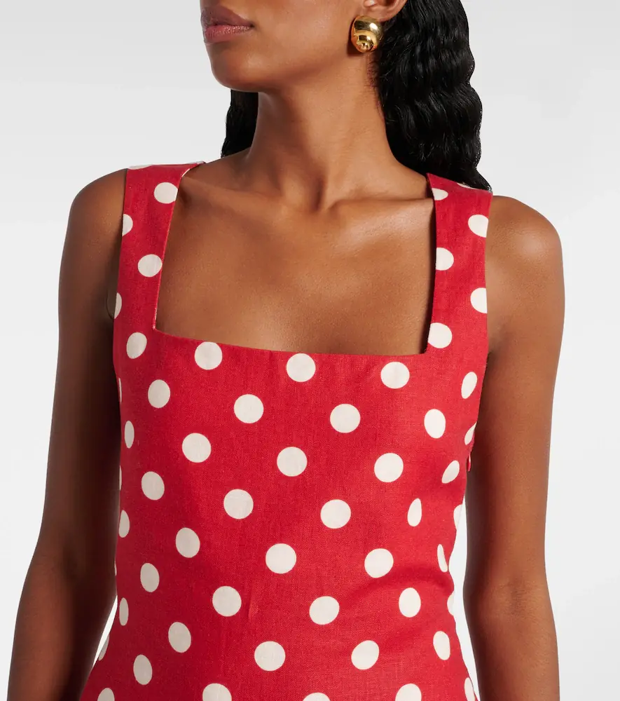 Posse Alice polka-dot linen minidress | Thumbnail 2