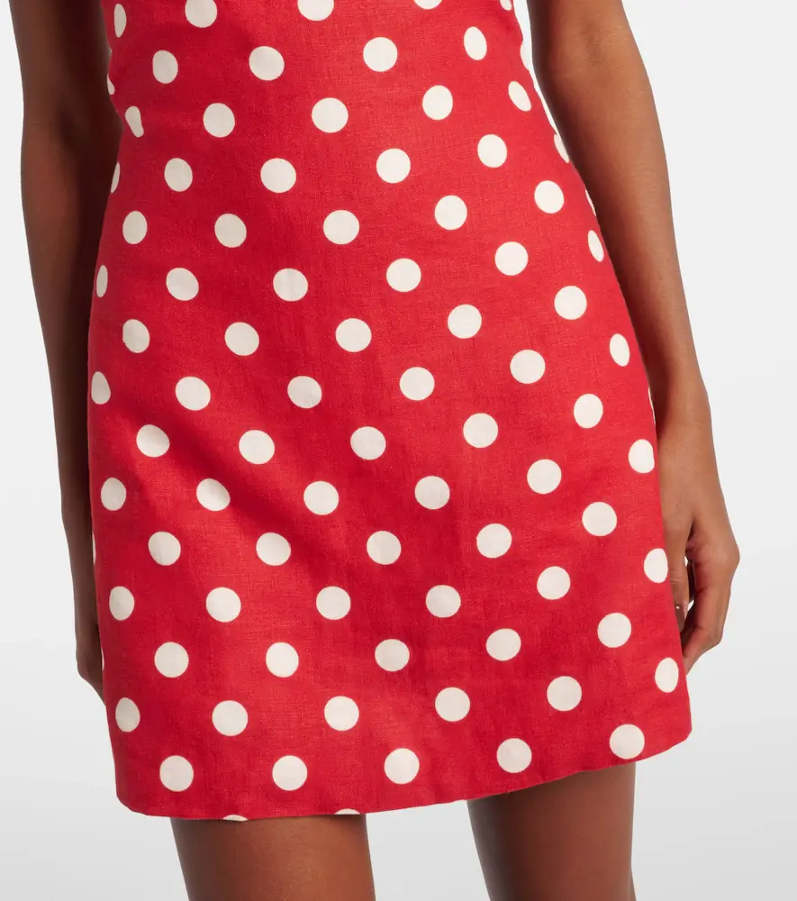 Posse Alice polka-dot linen minidress | Thumbnail 3