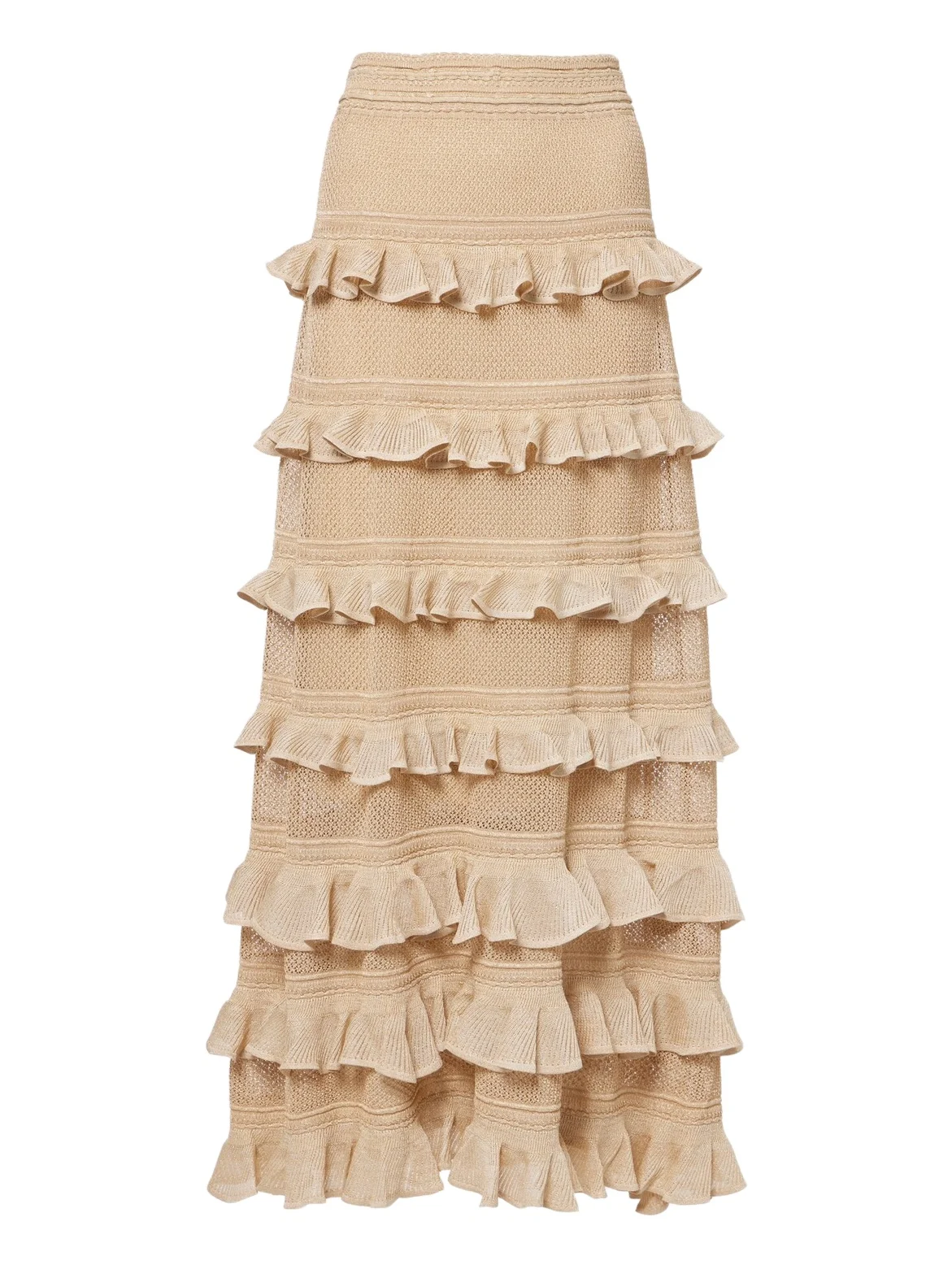 Zimmermann Illuminate ruffled tiered maxi skirt