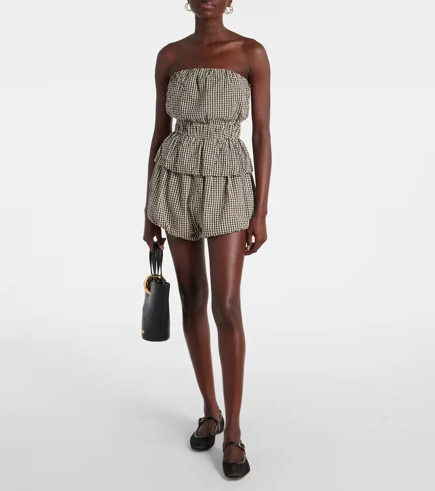 Posse Aurelia gingham cotton shorts | Thumbnail 3 Posse Aurelia gingham cotton shorts | Thumbnail 3