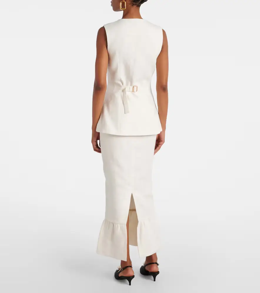 Posse Matilda ruffled linen vest | Thumbnail 4 Posse Matilda ruffled linen vest | Thumbnail 4