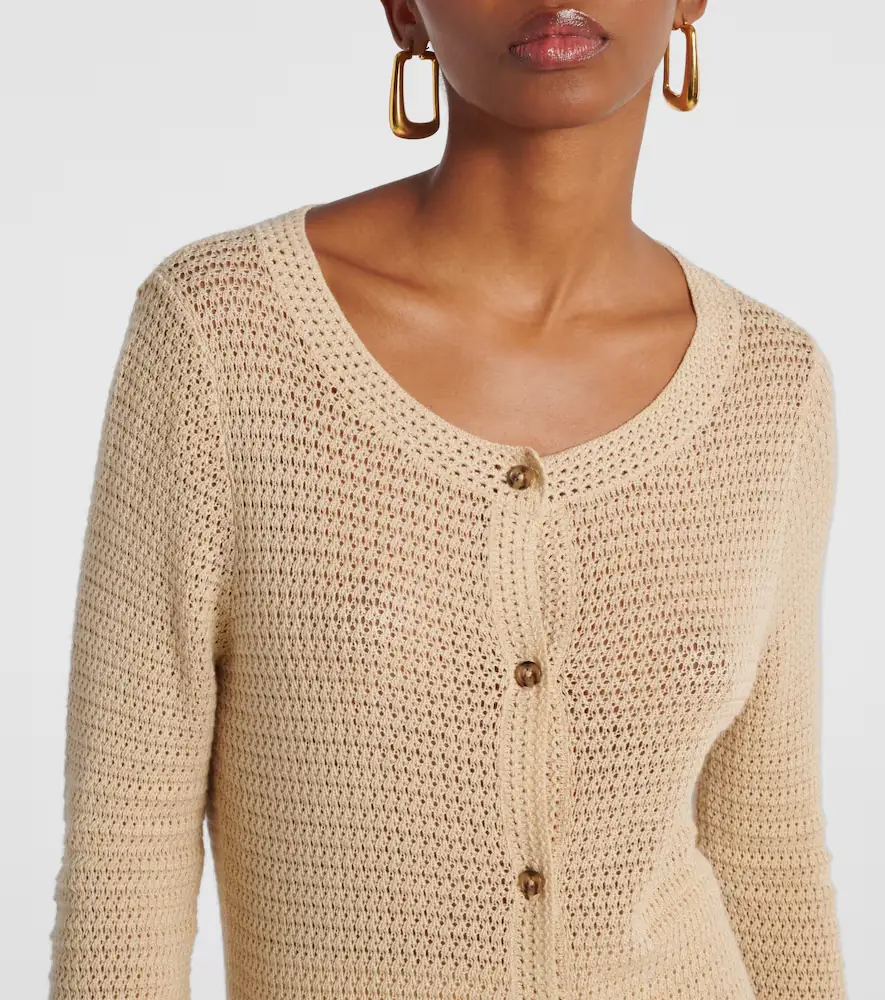 Posse Lennon crochet cotton-blend cardigan | Thumbnail 3