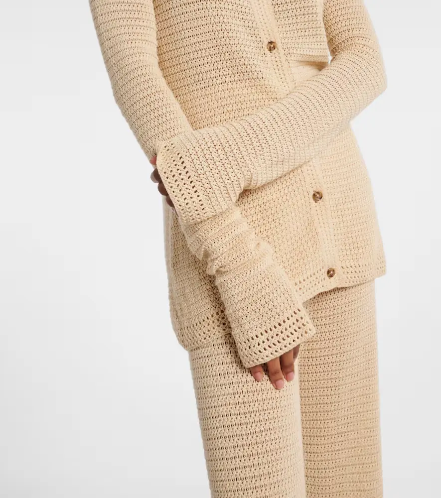 Posse Lennon crochet cotton-blend cardigan | Thumbnail 4