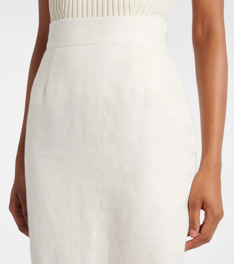 Posse Matilda tiered linen pencil skirt | Thumbnail 3