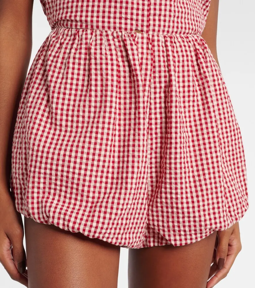 Posse Aurelia gingham cotton shorts | Thumbnail 2