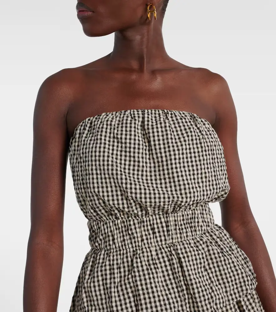Posse Aurelia gingham cotton top | Thumbnail 3 Posse Aurelia gingham cotton top | Thumbnail 3