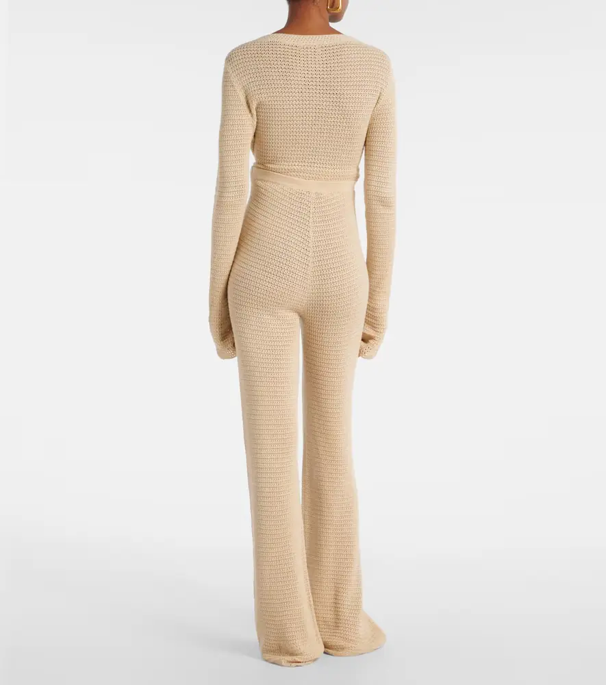 Posse Lennon knitted cotton-blend flared pants | Thumbnail 2