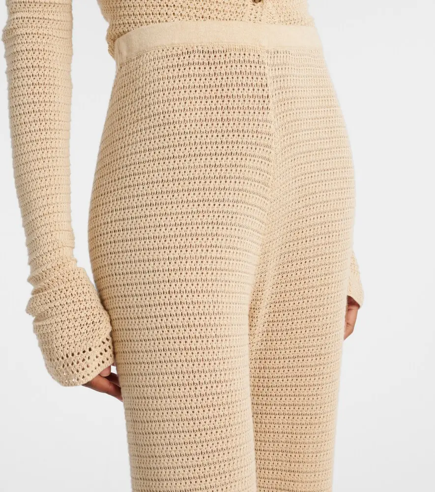Posse Lennon knitted cotton-blend flared pants | Thumbnail 3