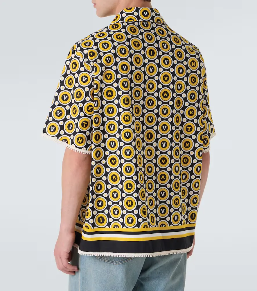Valentino Garavani Bulles Royales cotton poplin bowling shirt | Thumbnail 2
