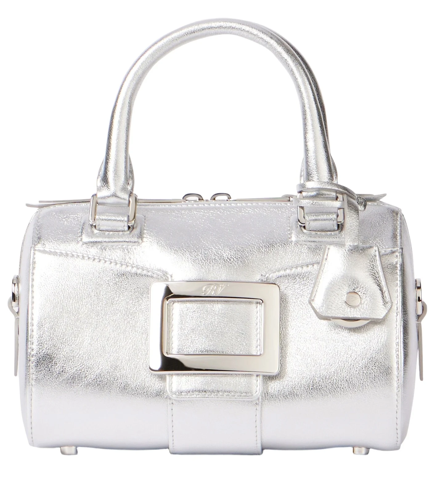 Roger Vivier Belle Vivier Mini metallic leather tote bag