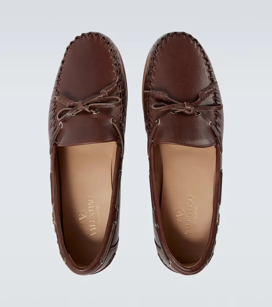 Valentino Garavani Palm Avenue leather boat shoes | Thumbnail 4 Valentino Garavani Palm Avenue leather boat shoes | Thumbnail 4