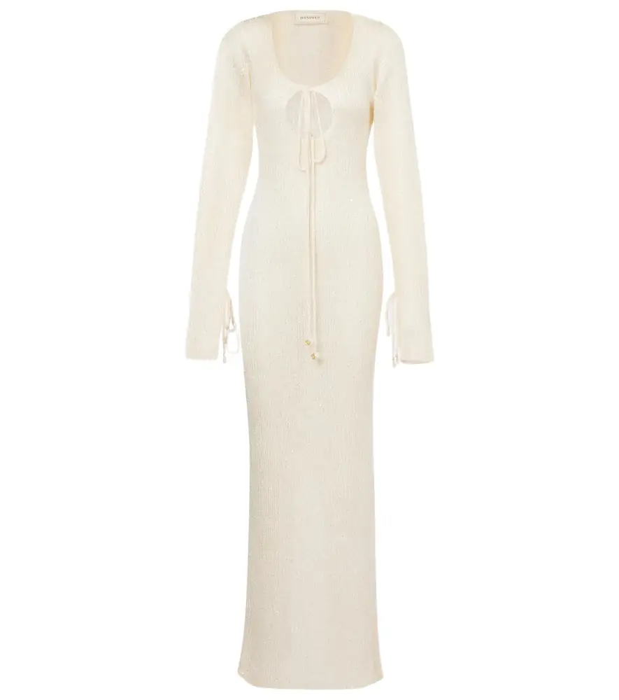 Bananhot Kyle sequined knitted maxi dress