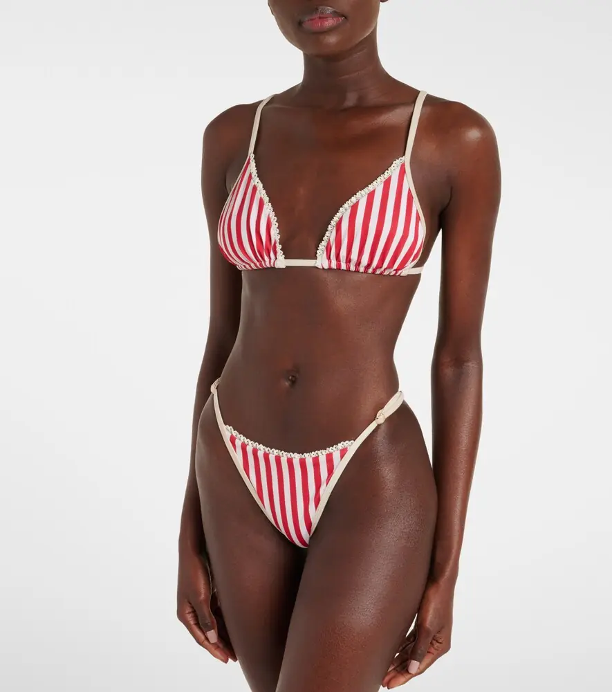 Bananhot Candy striped triangle bikini top | Thumbnail 4 Bananhot Candy striped triangle bikini top | Thumbnail 4