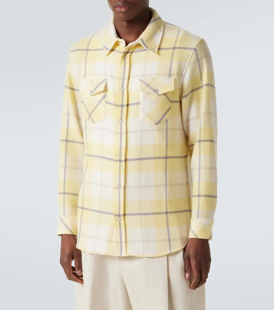 God’s True Cashmere Dreamer plaid cashmere shirt with moonstone | Thumbnail 3 God’s True Cashmere Dreamer plaid cashmere shirt with moonstone | Thumbnail 3