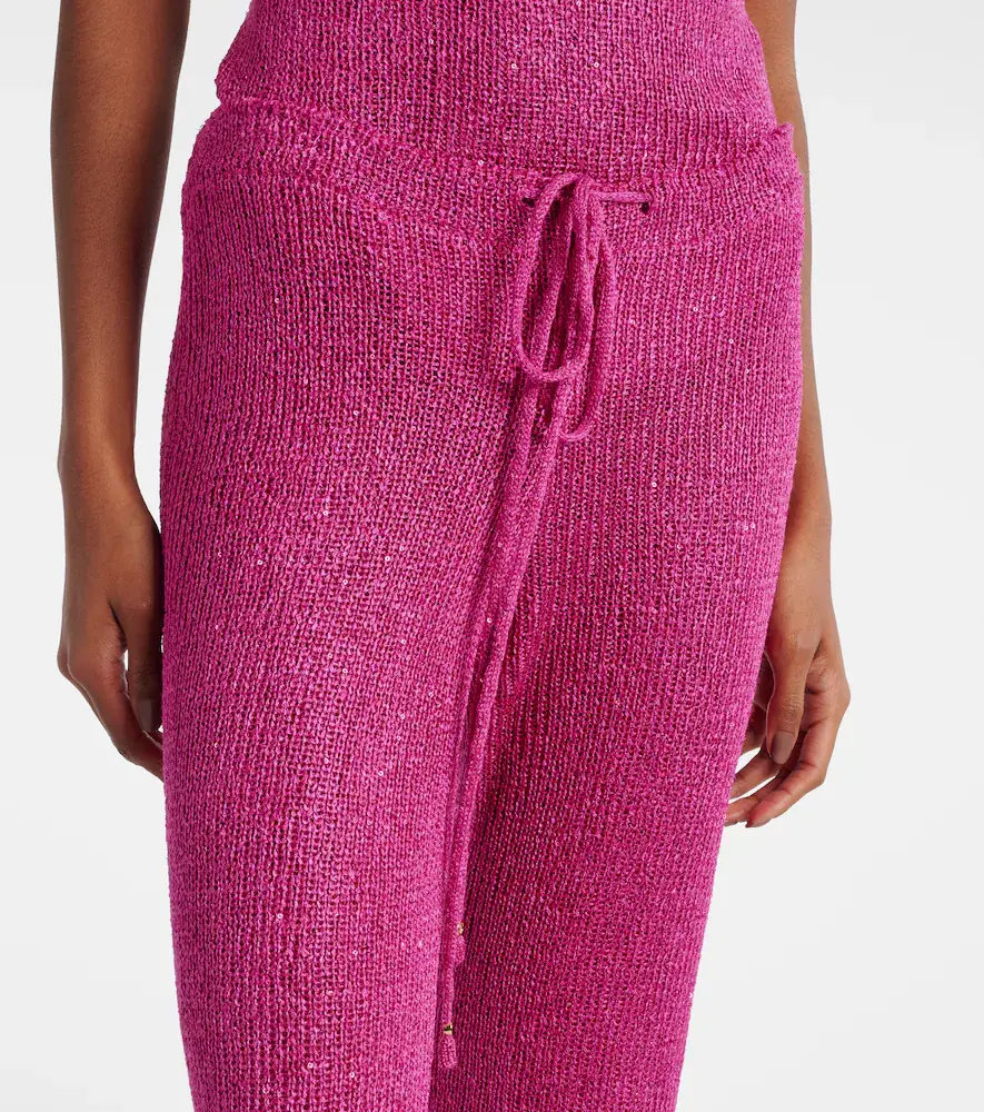 Bananhot Liz knitted sequined flared pants | Thumbnail 3