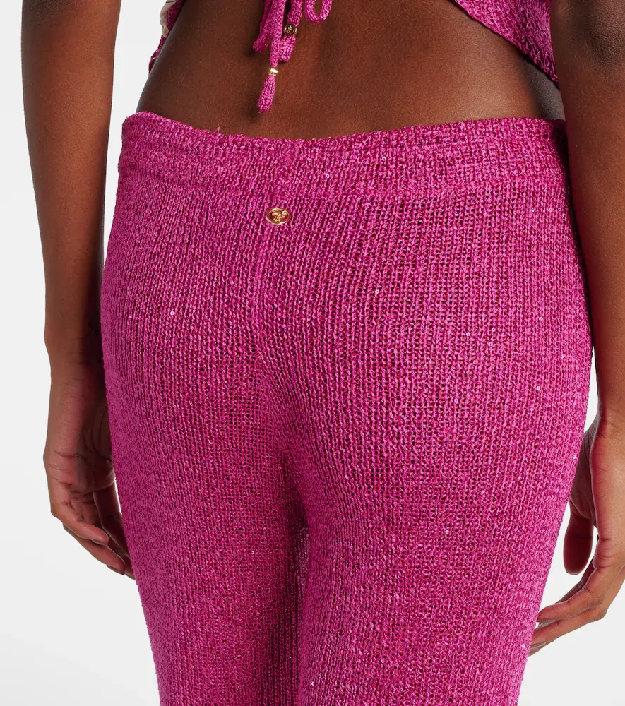 Bananhot Liz knitted sequined flared pants | Thumbnail 5