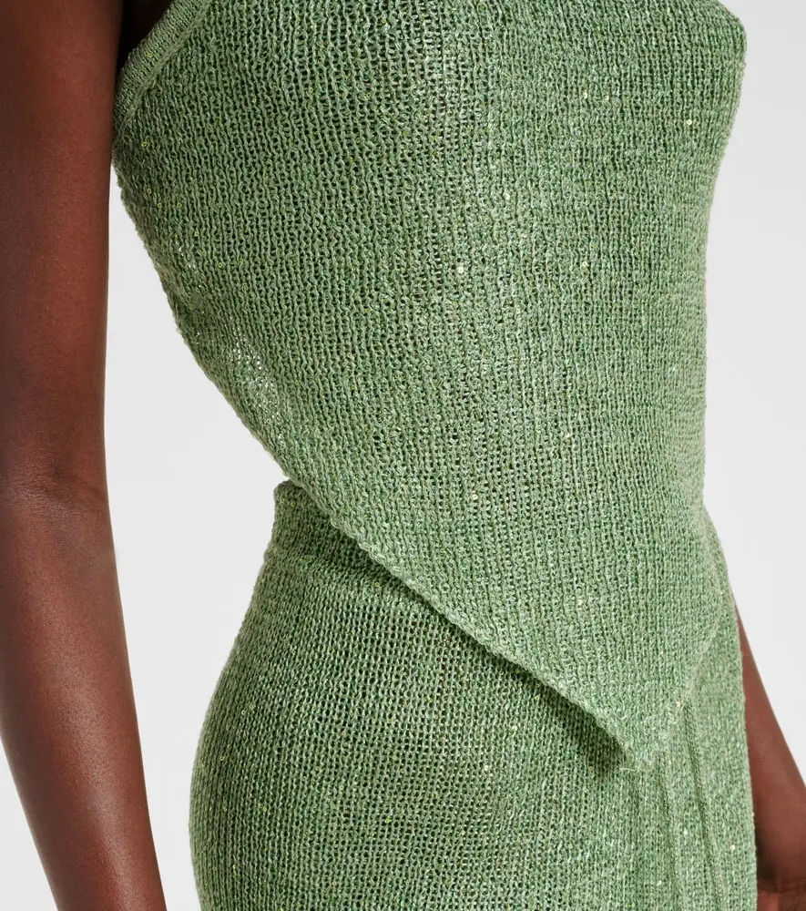 Bananhot Liz sequined knitted halterneck top | Thumbnail 2