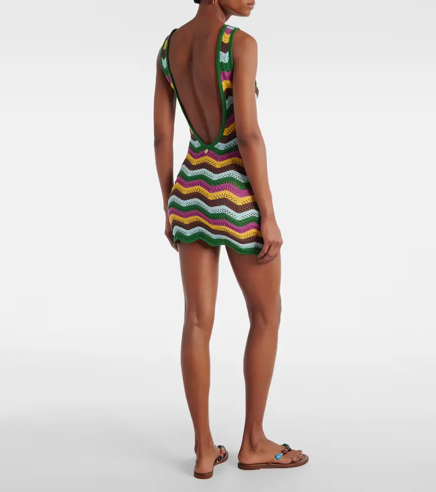 Bananhot Lindsay striped crochet minidress | Thumbnail 4