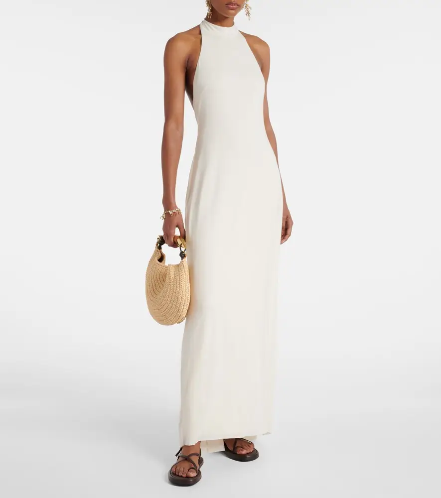 Bananhot Carrie halterneck jersey maxi dress | Thumbnail 5