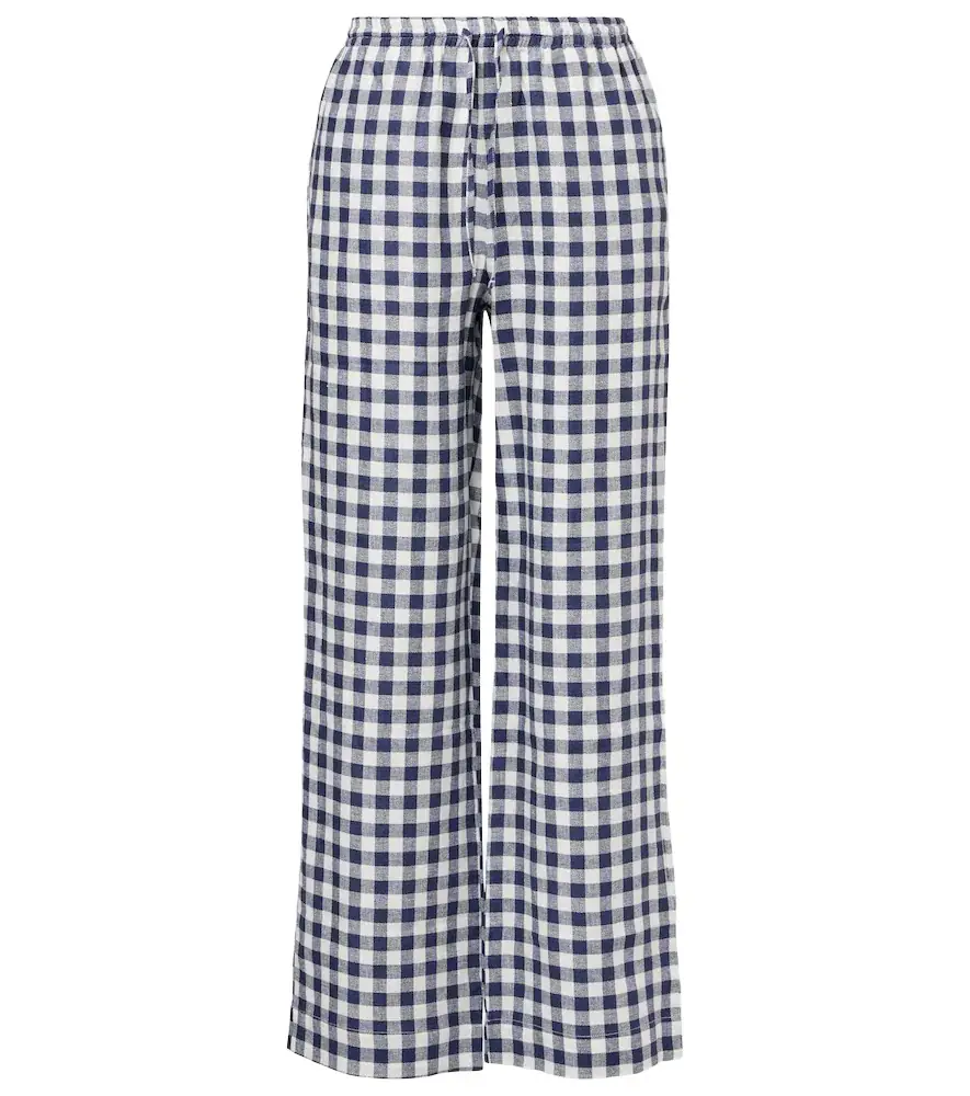 ASCENO Aurelia gingham linen wide-leg pants | Image 1 ASCENO Aurelia gingham linen wide-leg pants | Image 1