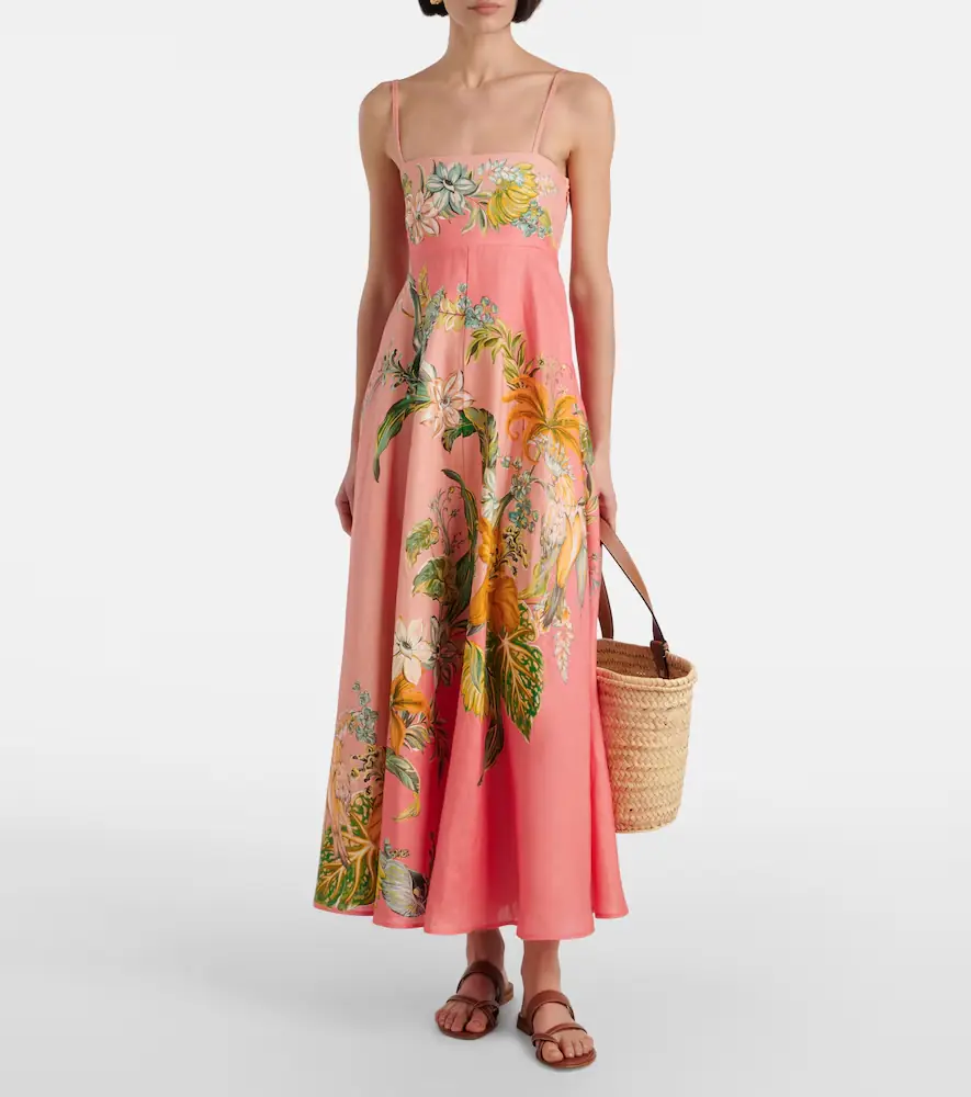 ALÉMAIS Alémais Anika floral linen maxi dress | Thumbnail 2
