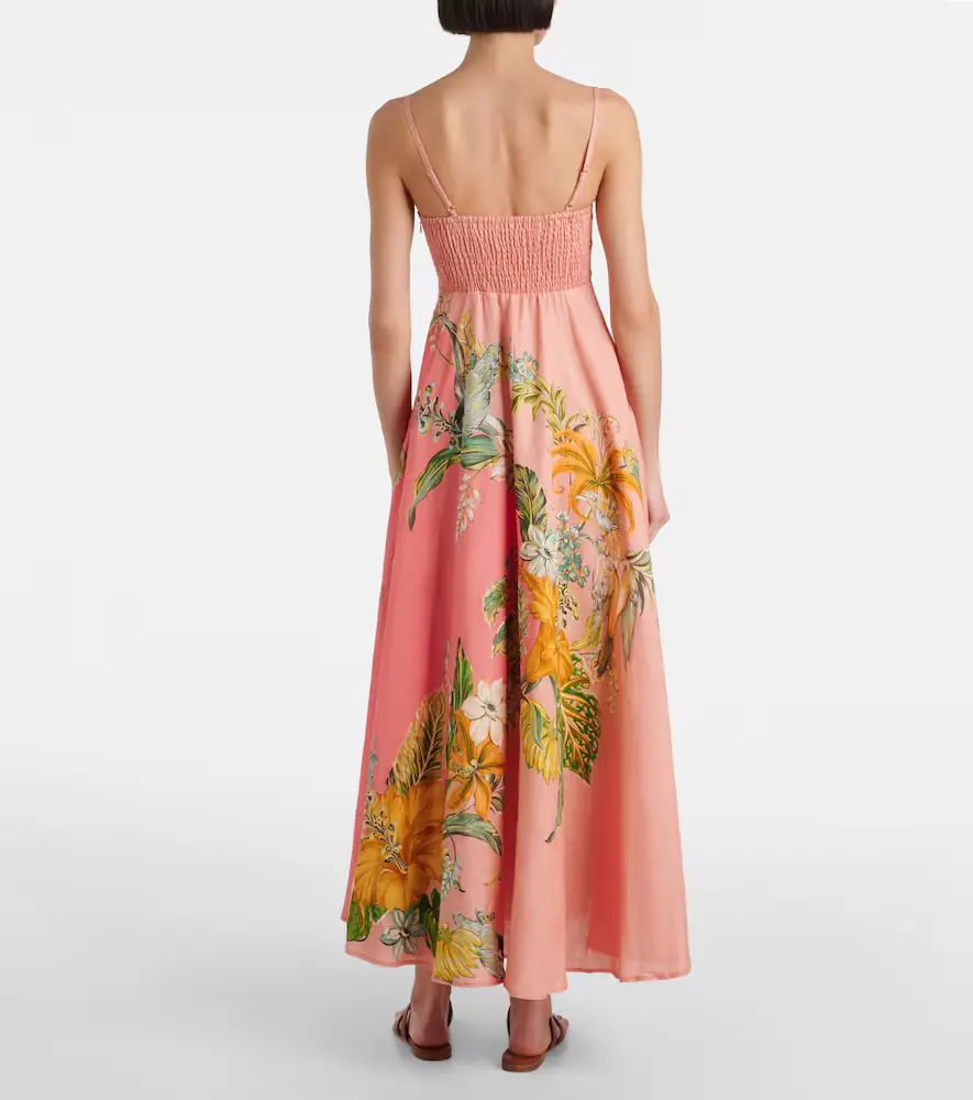 ALÉMAIS Alémais Anika floral linen maxi dress | Thumbnail 3