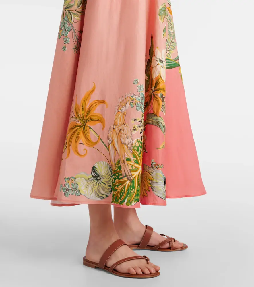 ALÉMAIS Alémais Anika floral linen maxi dress | Thumbnail 4