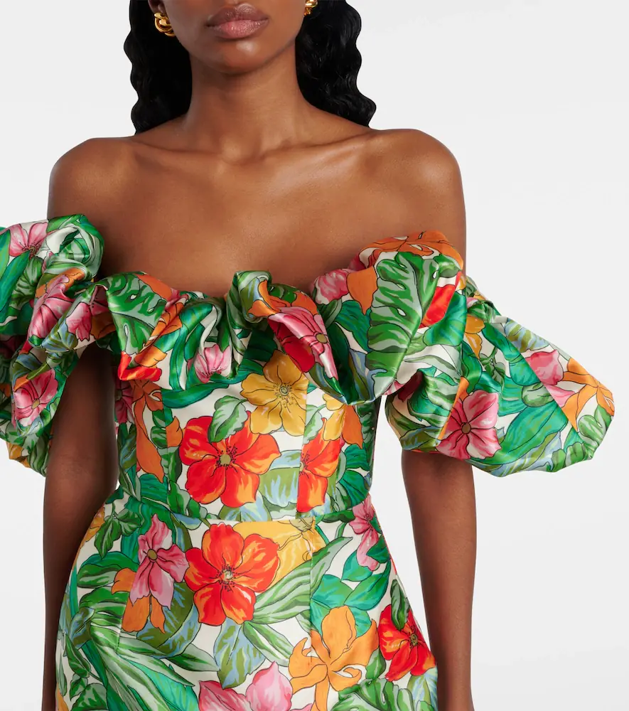 ALÉMAIS Alémais Printed off-shoulder maxi dress | Thumbnail 3