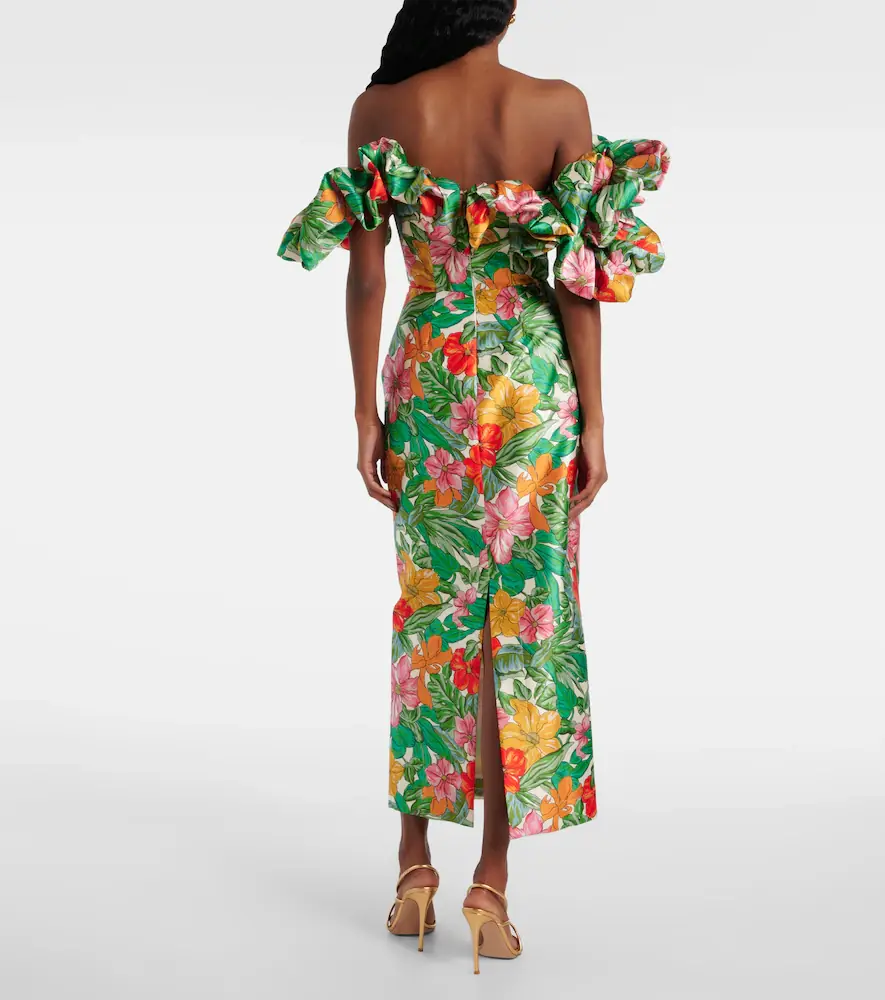 ALÉMAIS Alémais Printed off-shoulder maxi dress | Thumbnail 4