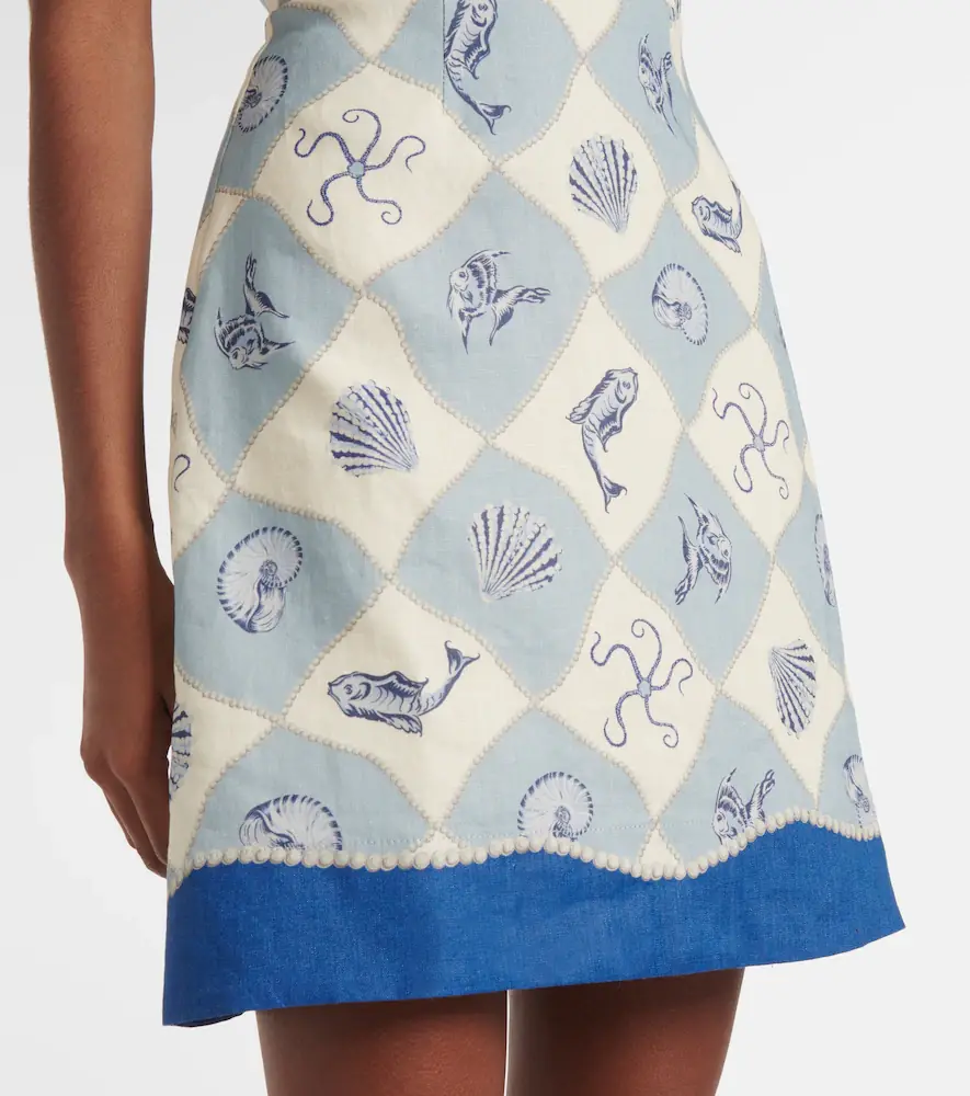 ALÉMAIS Alémais Pia printed linen minidress | Thumbnail 5