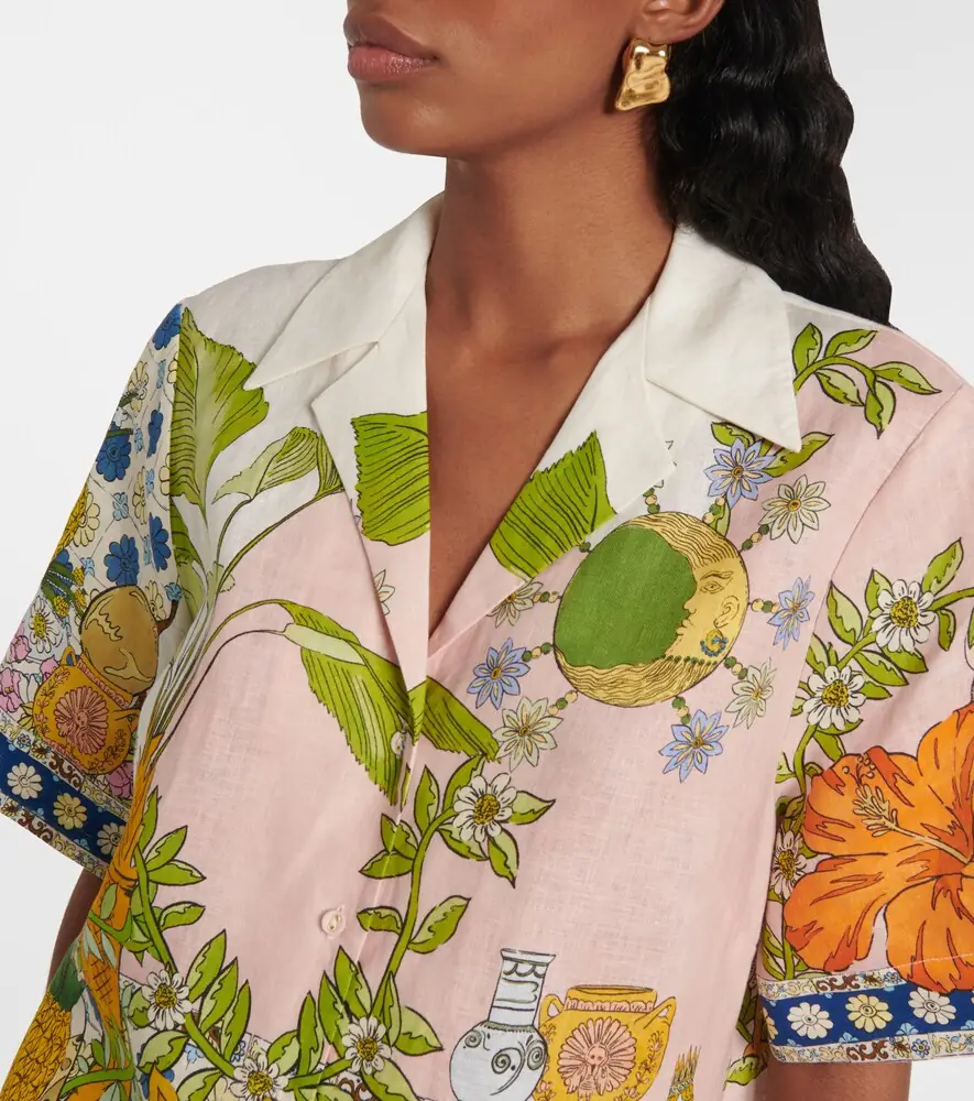 ALÉMAIS Alémais Hazel printed linen shirt | Thumbnail 2