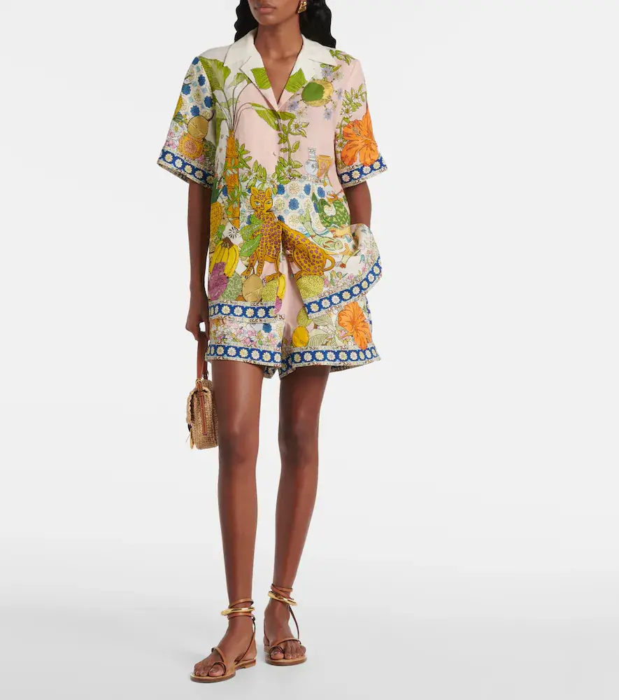 ALÉMAIS Alémais Hazel printed linen shirt | Thumbnail 5