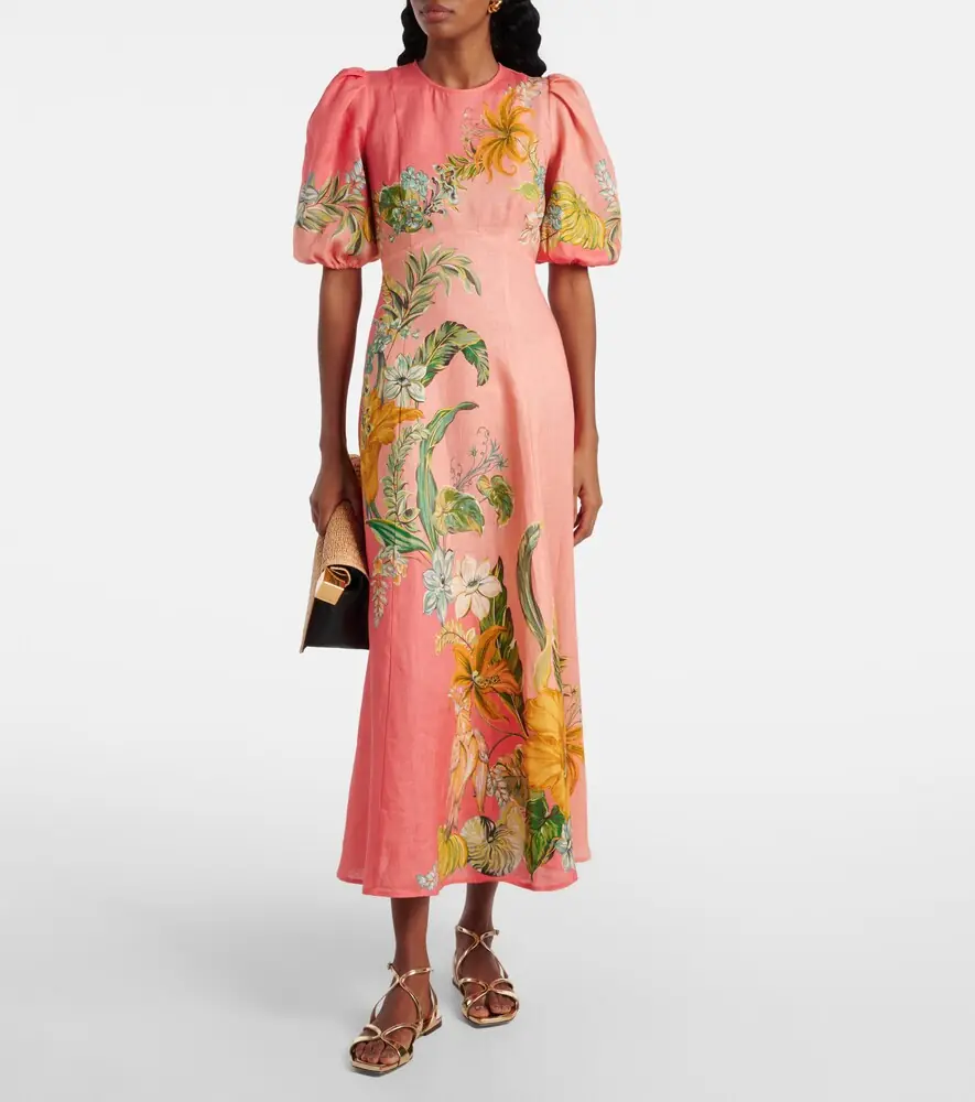 ALÉMAIS Alémais Anika floral linen maxi dress | Thumbnail 2
