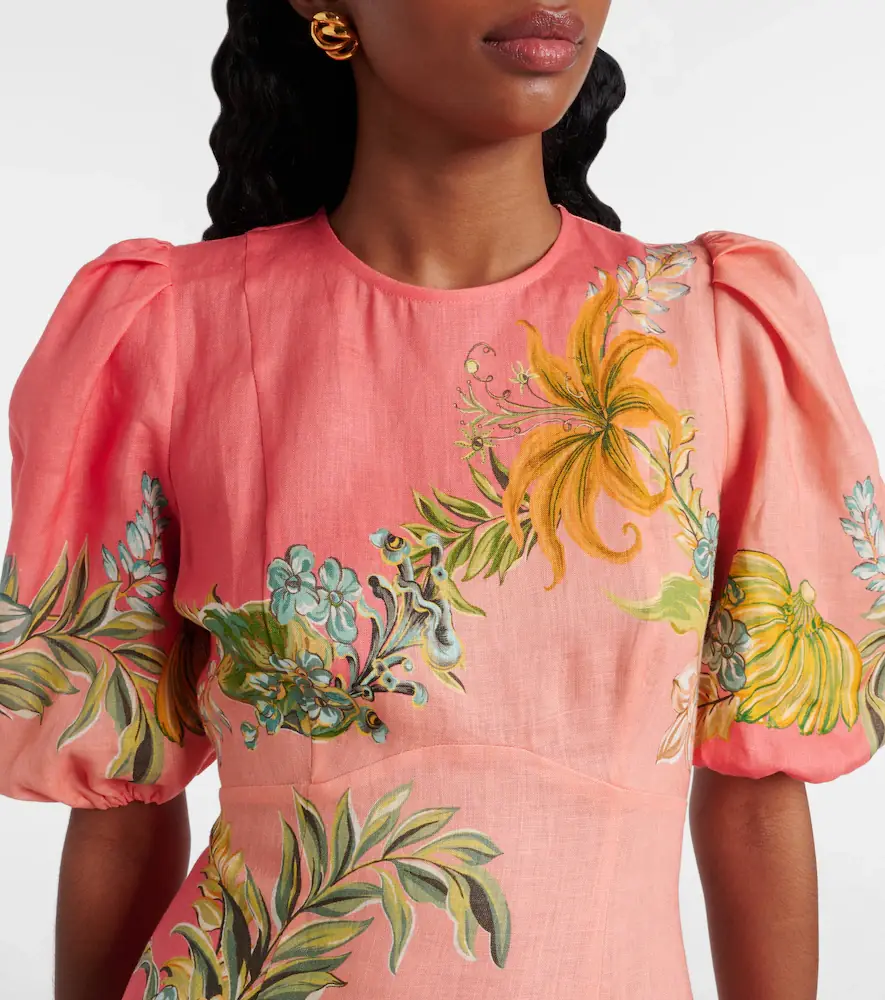ALÉMAIS Alémais Anika floral linen maxi dress | Thumbnail 3