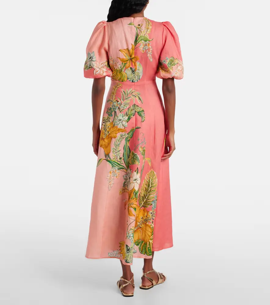 ALÉMAIS Alémais Anika floral linen maxi dress | Thumbnail 4