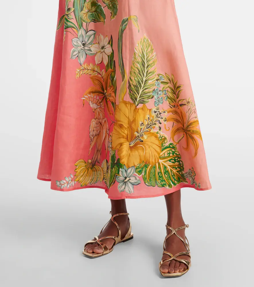 ALÉMAIS Alémais Anika floral linen maxi dress | Thumbnail 5