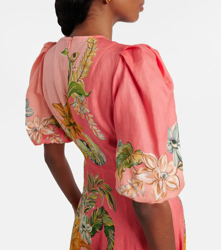 ALÉMAIS Alémais Anika floral linen maxi dress | Thumbnail 6