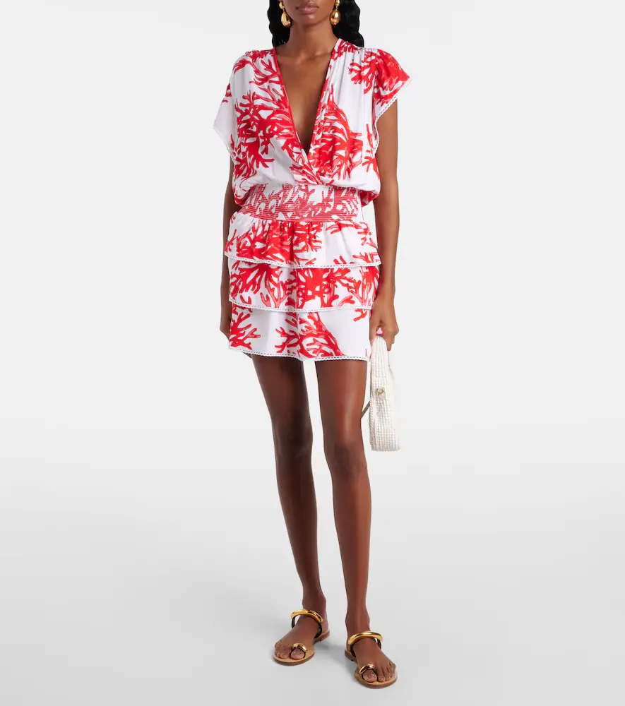 Melissa Odabash Jess printed tiered minidress | Thumbnail 3