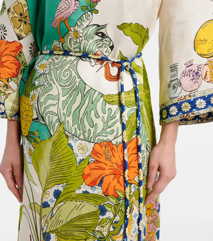 ALÉMAIS Alémais Hazel printed cotton and silk maxi dress | Thumbnail 2