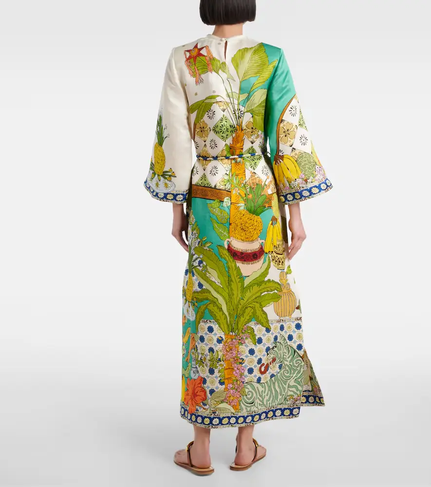 ALÉMAIS Alémais Hazel printed cotton and silk maxi dress | Thumbnail 6