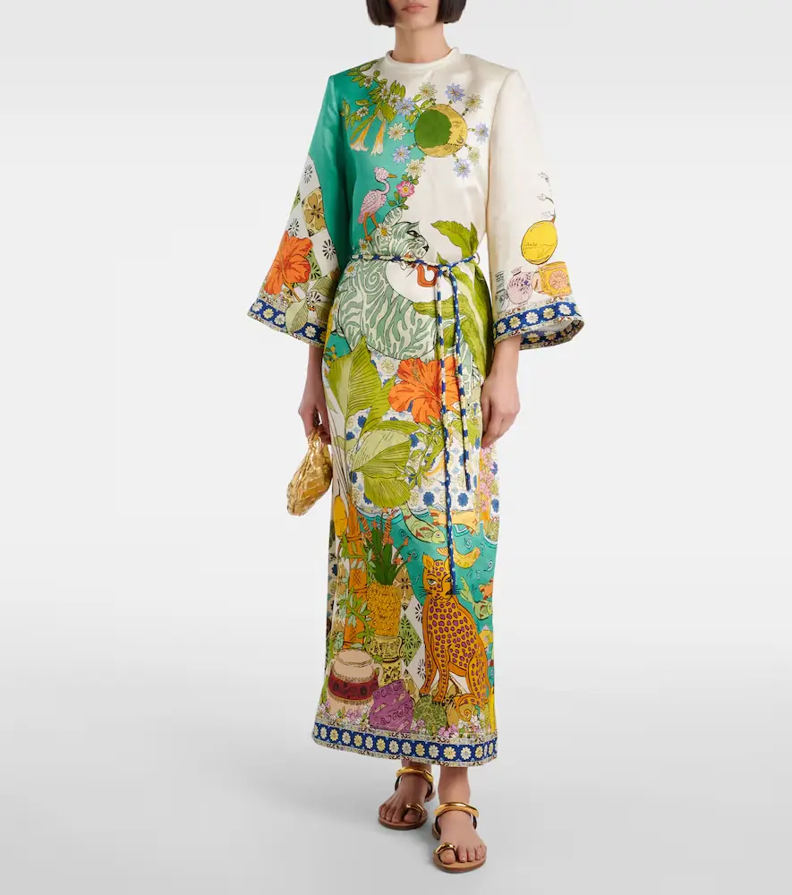 ALÉMAIS Alémais Hazel printed cotton and silk maxi dress | Thumbnail 7